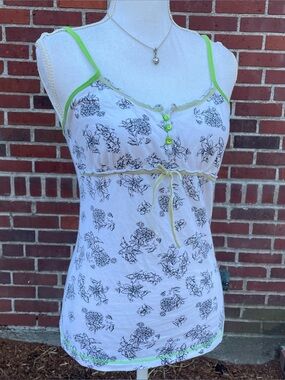 Vintage y2k Floral Camisole Babydoll Top